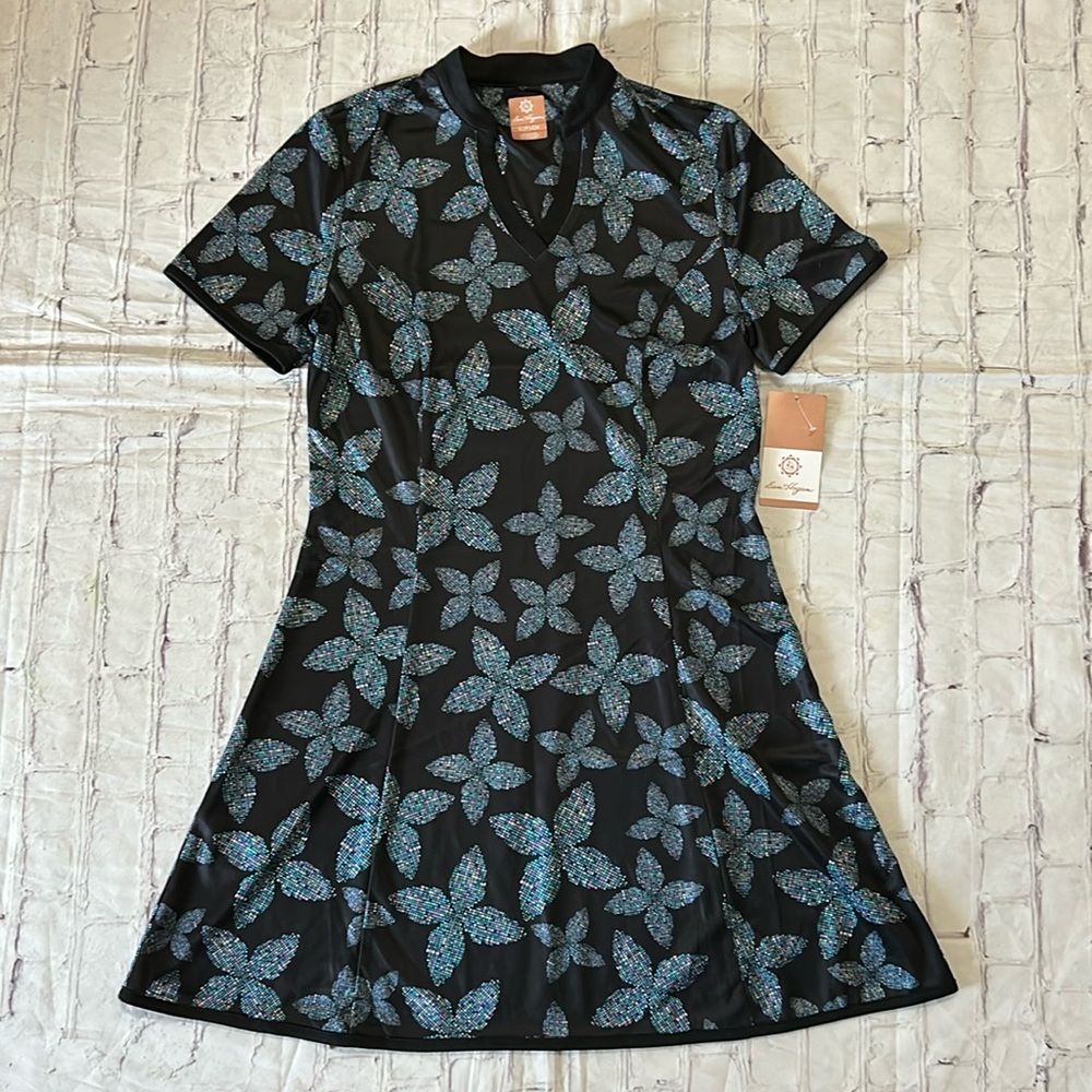 Ben Hogan Golf Tennis Short Sleeve Pixel Floral Active Dress Size Small NEW